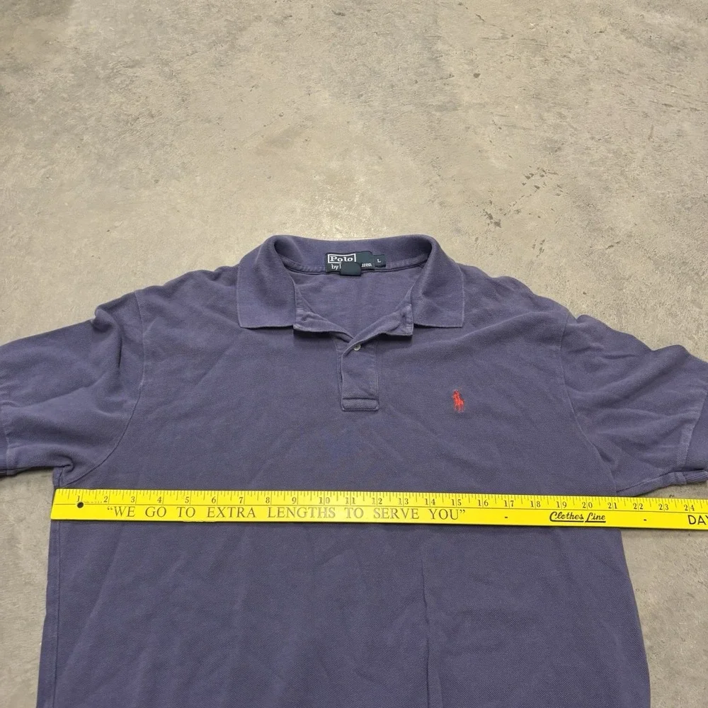 Polo Ralph Lauren Mens Polo Shirt Size Large Purple Short Sleeve Preppy Red Pony